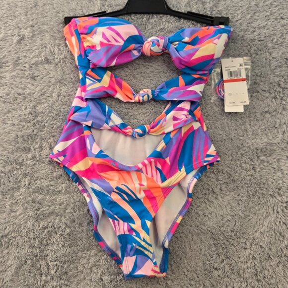 Salt + Cove Juniors Tropical Breeze Knot Multi One Piece Swimsuit XS NWT - Picture 2 of 10